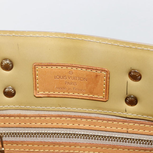 LOUIS VUITTON Monogram Vernis Reade PM Hand Bag Beige M91334 LV Auth hk3457