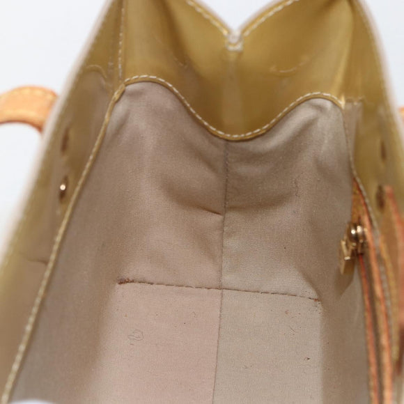 LOUIS VUITTON Monogram Vernis Reade PM Hand Bag Beige M91334 LV Auth hk3457