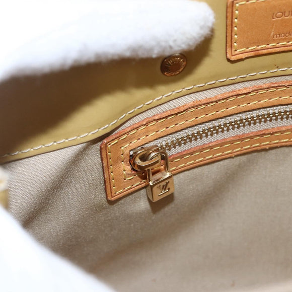 LOUIS VUITTON Monogram Vernis Reade PM Hand Bag Beige M91334 LV Auth hk3457