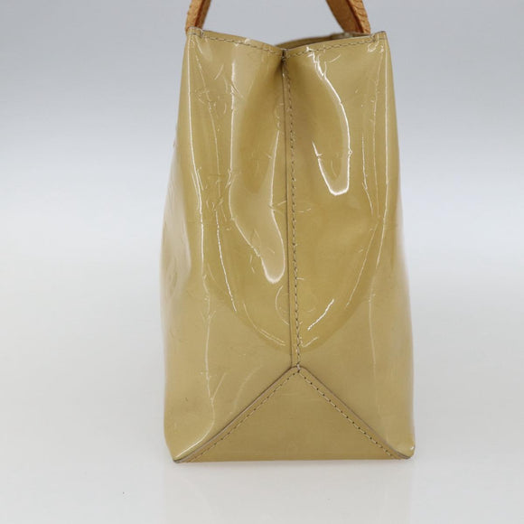 LOUIS VUITTON Monogram Vernis Reade PM Hand Bag Beige M91334 LV Auth hk3457