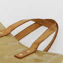 LOUIS VUITTON Monogram Vernis Reade PM Hand Bag Beige M91334 LV Auth hk3457-8