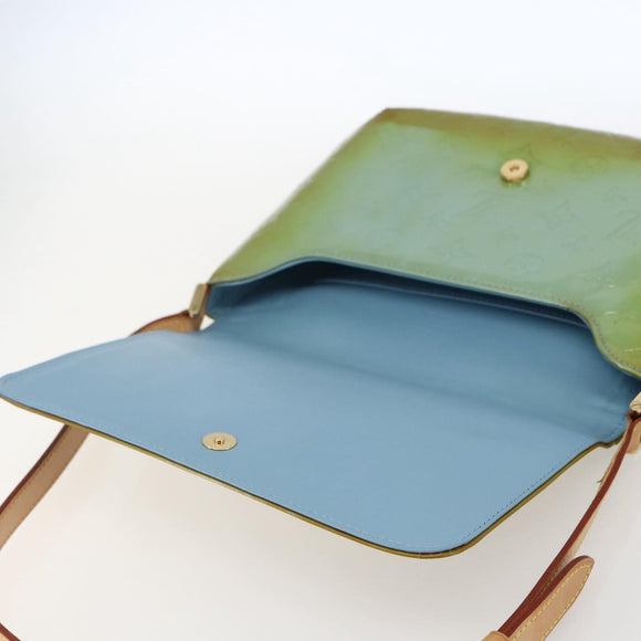 LOUIS VUITTON Monogram Vernis Thompson Street Tasche Babyblau M91009 Auth hk3458