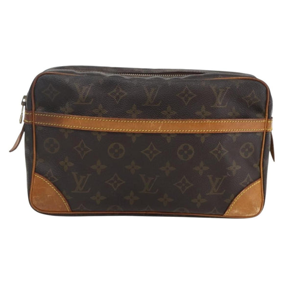 LOUIS VUITTON Monogram Compiegne 28 Clutch Bag M51845 LV Auth hk3464