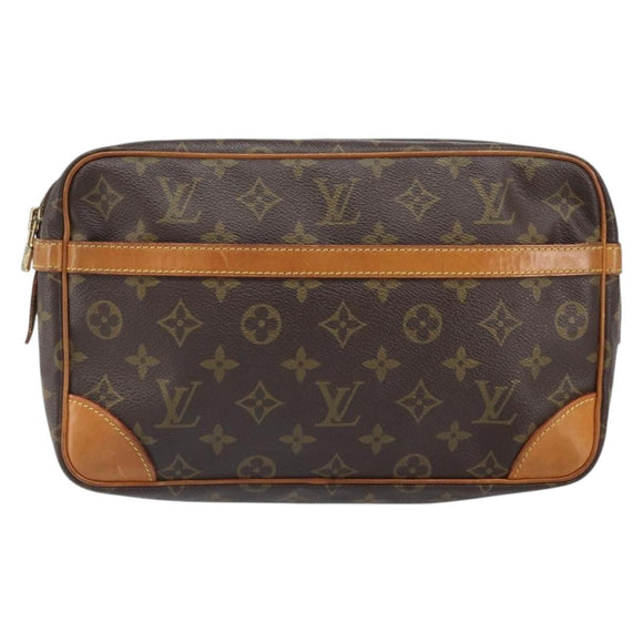 LOUIS VUITTON Monogram Compiegne 28 Clutch Bag M51845 LV Auth hk3465