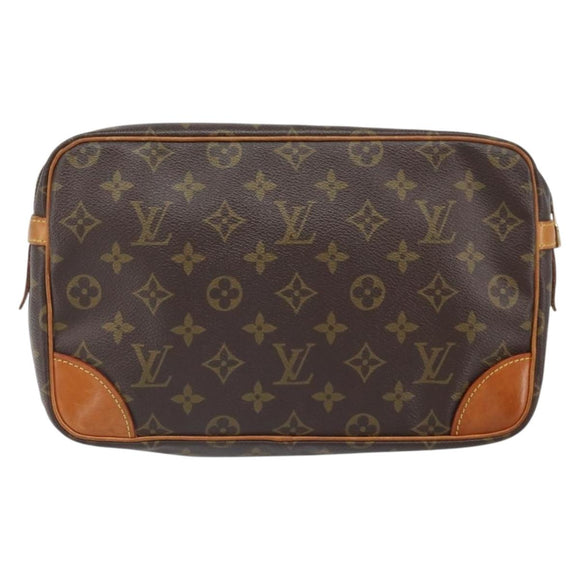 LOUIS VUITTON Monogram Compiegne 28 Clutch Bag M51845 LV Auth hk3465
