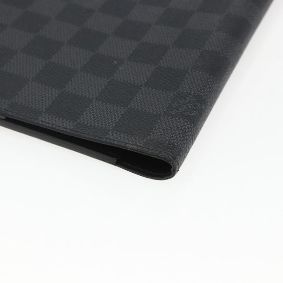 LOUIS VUITTON Damier Graphite Agenda Bureau Note Cover R20974 LV Auth hk3469
