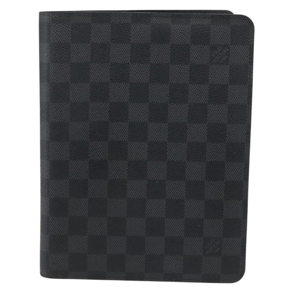 LOUIS VUITTON Damier Graphite Agenda Bureau Note Cover R20974 LV Auth hk3469