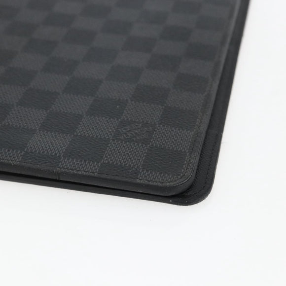 LOUIS VUITTON Damier Graphite Agenda Bureau Note Cover R20974 LV Auth hk3469