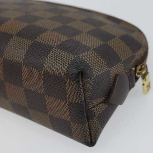 LOUIS VUITTON Damier Ebene Pochette Cosmetic PM Pouch N47516 LV Auth hk3473