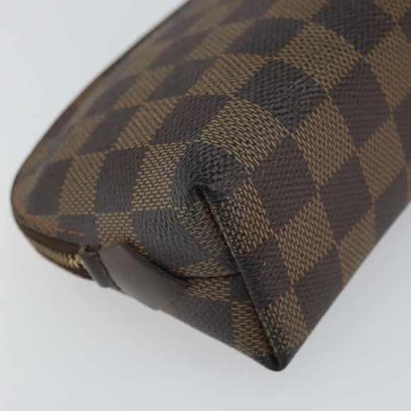 LOUIS VUITTON Damier Ebene Pochette Cosmetic PM Pouch N47516 LV Auth hk3473