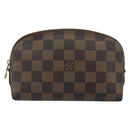 LOUIS VUITTON Damier Ebene Pochette Cosmetic PM Pouch N47516 LV Auth hk3473-13