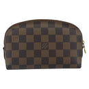 LOUIS VUITTON Damier Ebene Pochette Cosmetic PM Pouch N47516 LV Auth hk3473-2