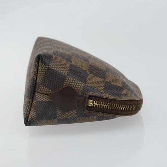 LOUIS VUITTON Damier Ebene Pochette Cosmetic PM Pouch N47516 LV Auth hk3473