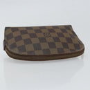 LOUIS VUITTON Damier Ebene Pochette Cosmetic PM Pouch N47516 LV Auth hk3473-5