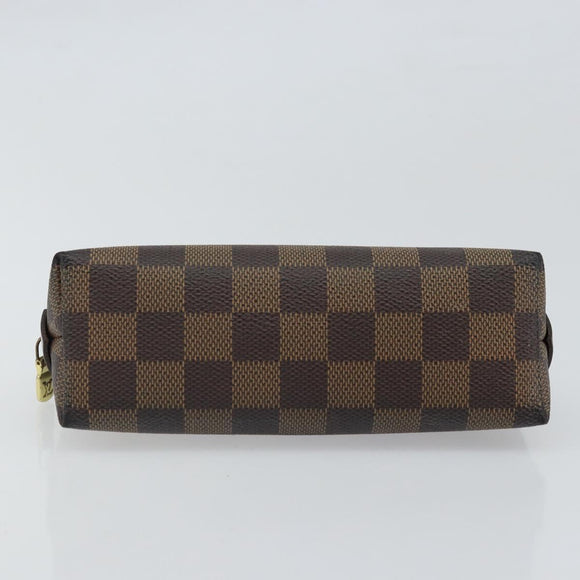 LOUIS VUITTON Damier Ebene Pochette Cosmetic PM Pouch N47516 LV Auth hk3473