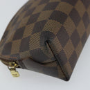 LOUIS VUITTON Damier Ebene Pochette Cosmetic PM Pouch N47516 LV Auth hk3473-14