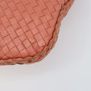 BOTTEGA VENETA INTRECCIATO Hobo Hand Bag Leather Pink Gold Auth hk3480A-9