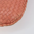 BOTTEGA VENETA INTRECCIATO Hobo Hand Bag Leather Pink Gold Auth hk3480A-15