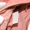 BOTTEGA VENETA INTRECCIATO Hobo Hand Bag Leather Pink Gold Auth hk3480A-12