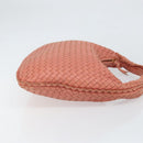 BOTTEGA VENETA INTRECCIATO Hobo Hand Bag Leather Pink Gold Auth hk3480A-3