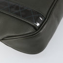 BURBERRY Shoulder Bag Leather Khaki Gold Auth hk3489-16