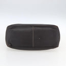 CELINE Boogie bag Hand Bag Leather Dark Brown Silver Auth hk3492-5