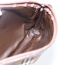 Burberrys Nova Check Pouch Canvas Beige Auth hk3493-11