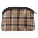 Burberrys Nova Check Pouch Canvas Beige Auth hk3493-2