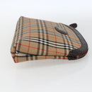 Burberrys Nova Check Pouch Canvas Beige Auth hk3493-4