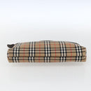 Burberrys Nova Check Pouch Canvas Beige Auth hk3493-6