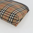 Burberrys Nova Check Pouch Canvas Beige Auth hk3493-7