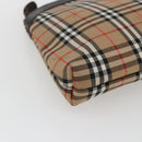 Burberrys Nova Check Pouch Canvas Beige Auth hk3493-14