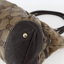 GUCCI GG Crystal Tote Bag Coated Canvas Gold Beige 223964 Auth hk3494-10