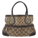 GUCCI GG Crystal Tote Bag Coated Canvas Gold Beige 223964 Auth hk3494-3