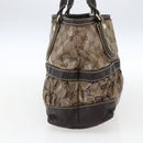 GUCCI GG Crystal Tote Bag Coated Canvas Gold Beige 223964 Auth hk3494-4