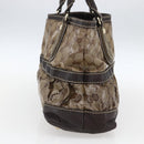 GUCCI GG Crystal Tote Bag Coated Canvas Gold Beige 223964 Auth hk3494-5