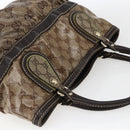 GUCCI GG Crystal Tote Bag Coated Canvas Gold Beige 223964 Auth hk3494-6