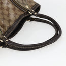 GUCCI GG Crystal Tote Bag Coated Canvas Gold Beige 223964 Auth hk3494-7