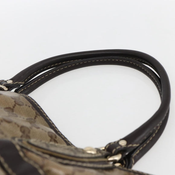 GUCCI GG Crystal Tote Bag Coated Canvas Gold Beige 223964 Auth hk3494