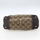 GUCCI GG Crystal Tote Bag Coated Canvas Gold Beige 223964 Auth hk3494-9