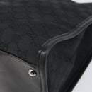 GUCCI GG Canvas Handtasche Schwarz Silber 110292 Auth hk3496-9