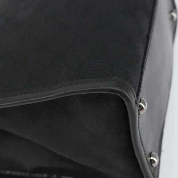 GUCCI GG Canvas Handtasche Schwarz Silber 110292 Auth hk3496