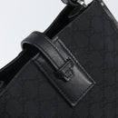GUCCI GG Canvas Handtasche Schwarz Silber 110292 Auth hk3496-10
