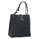 GUCCI GG Canvas Handtasche Schwarz Silber 110292 Auth hk3496-1