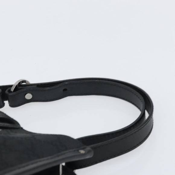 GUCCI GG Canvas Handtasche Schwarz Silber 110292 Auth hk3496