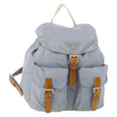 PRADA Backpack Nylon Light Blue Silver Auth hk3498A-1