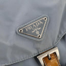 PRADA Backpack Nylon Light Blue Silver Auth hk3498A-20