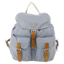 PRADA Backpack Nylon Light Blue Silver Auth hk3498A-13