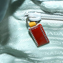 PRADA Backpack Nylon Light Blue Silver Auth hk3498A-27