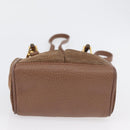 GUCCI Bamboo Hand Bag Suede 2way Brown Gold 007 2214 0238 Auth hk3502-11